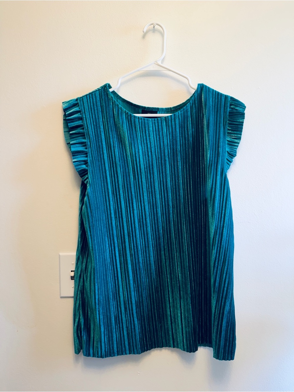 Worthington Teal Ribbed Knit Top
